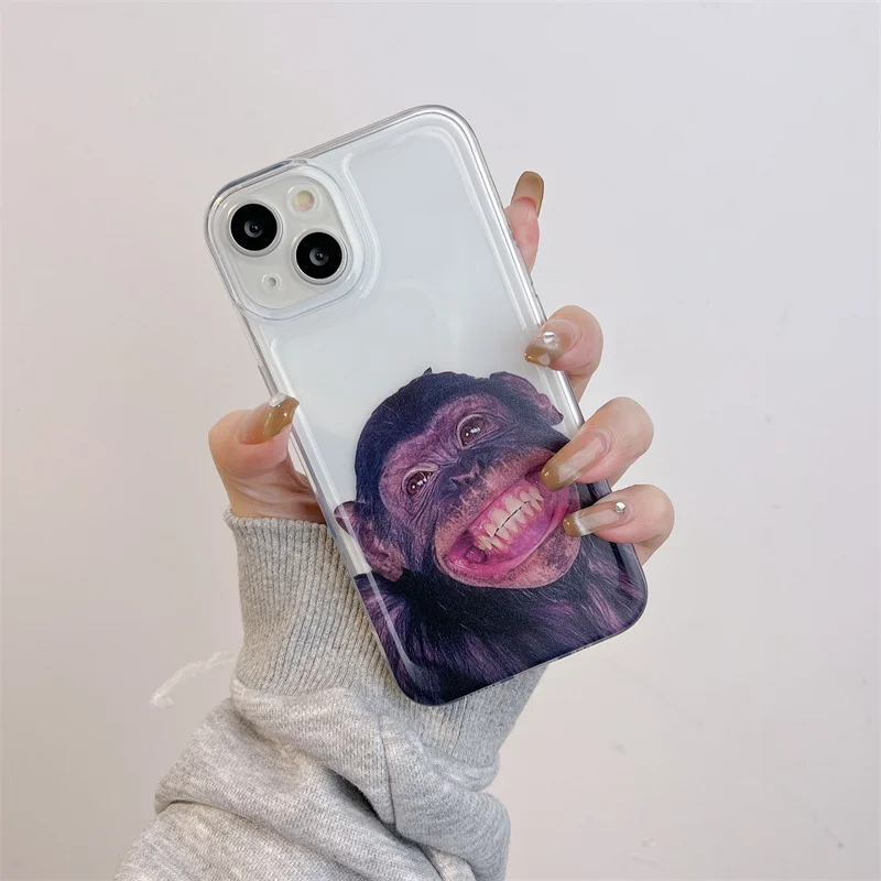 Funny Orangutan Phone Case For iPhone 14 13 12 11 Pro XS MAX XR 7 8 Plus Mini SE2020 Silicone Cover Cases