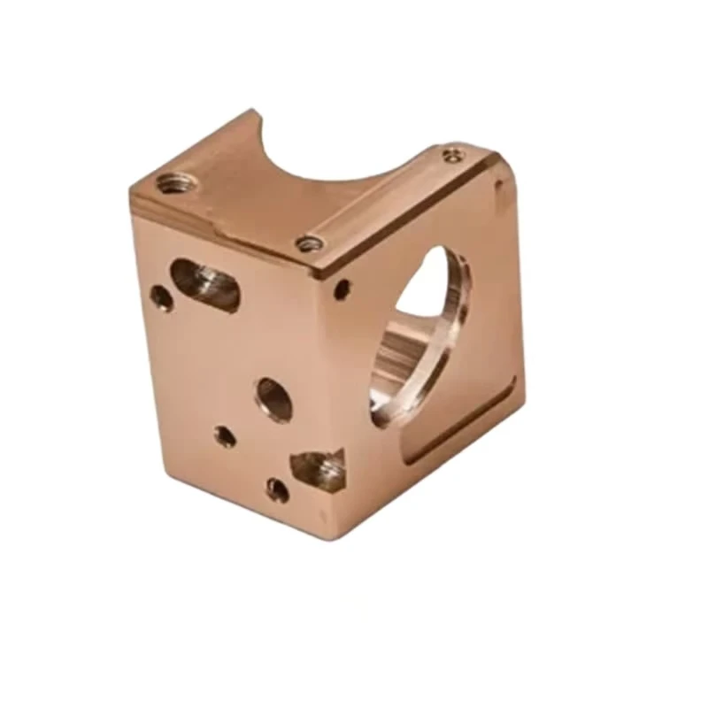 

CNC machined copper alloy high-precision multi-screw hole mechanical parts with threaded hole mechanical mount