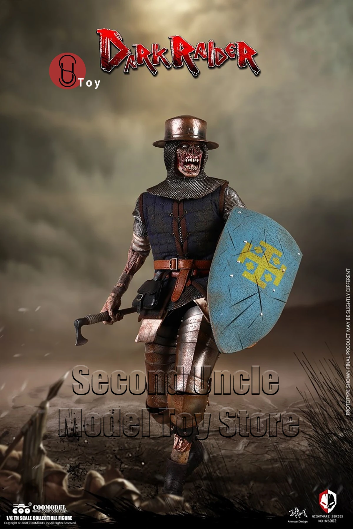 

COOMODEL NS002 1/6 Male Solider Zombie Alloy Diecasting Dark Raiders Knight 12" Figure Full Set Collectible Model Toys Gift