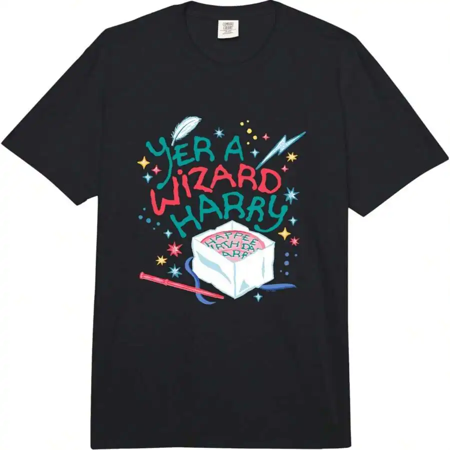 Camiseta de Gran Tamaño para Adultos con Diseño Icónico del Pastel de Cumpleaños de Harry Potter