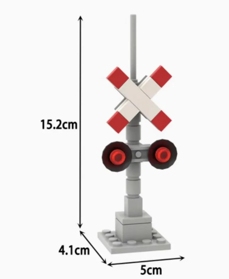 Städtische Verkehrsschilder, Geschwindigkeitswarnungen, Montageteile, MOC-Straßenbeleuchtung, Ampeln, Bausteine, Lernspielzeug – Detail 9