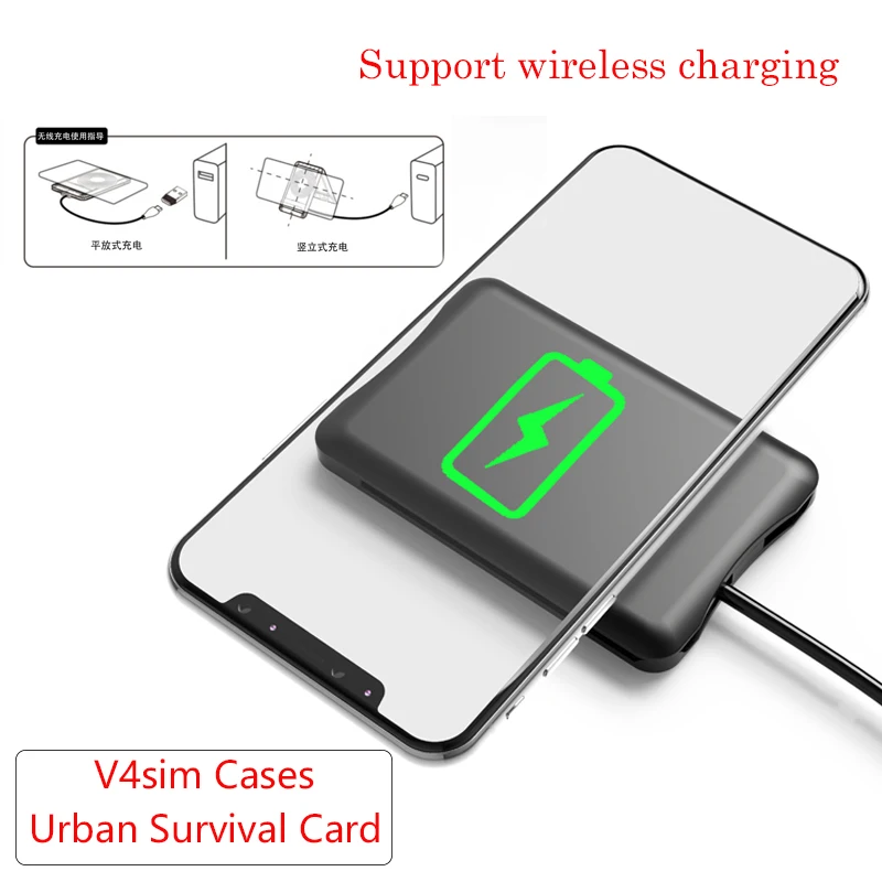 Urban Survival Card multi-function Data Line Conversion Head Wireless Charger Universal Universal Portable Storage Bag