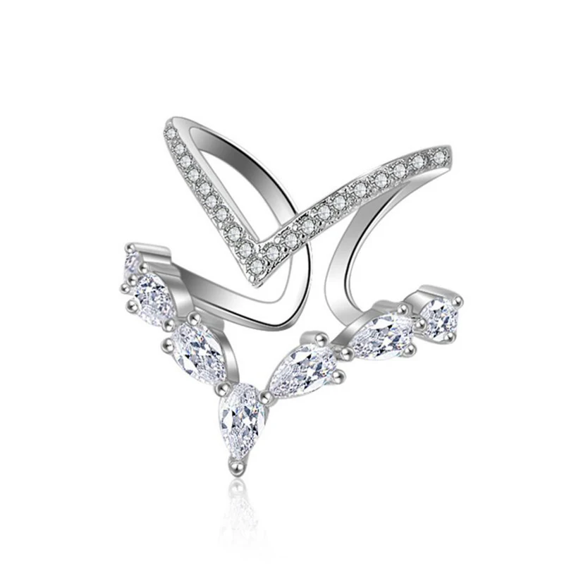 Women's 925 Sterling Silver Zirconia Ring, Elegant