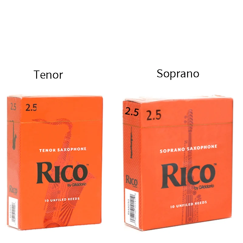 USA Original D’Addario RICO Orange Box Reeds Eb Alto Bb Soprano Tenor Barione Saxphone Bass Clarinet Classic