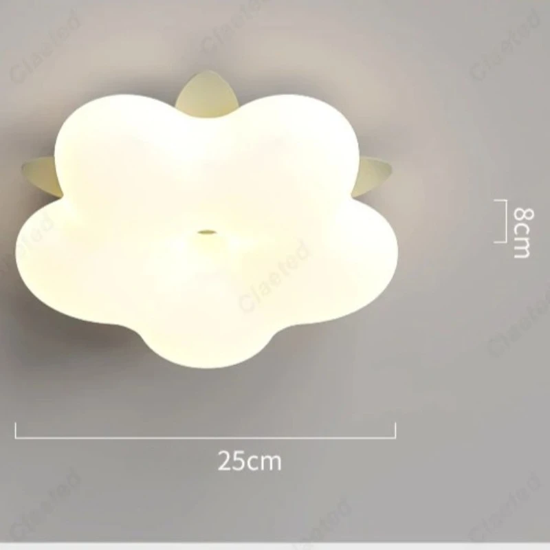 Creative Petal Ceiling Light, Simple Cream Style Decor Lighting Fixture for Hallway Balcony Dressing Room Bedroom Living Room