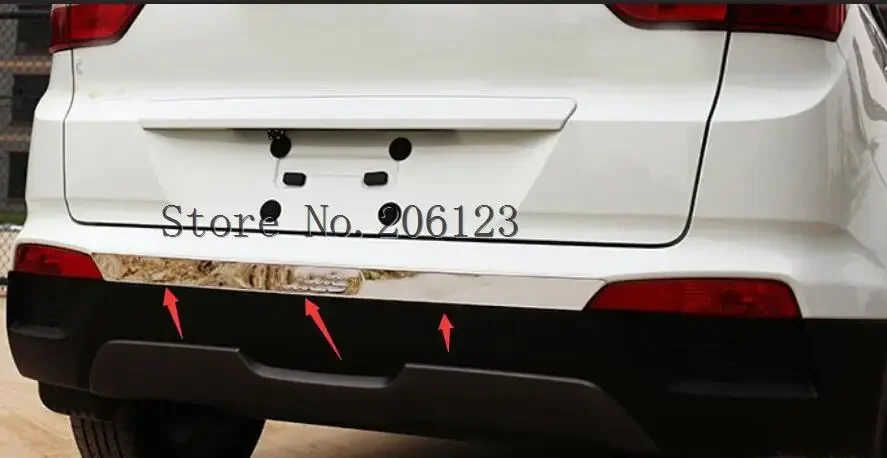 High-quality stainless steel bumper sequins 2014 2015 2016 for Hyundai IX25 Creta rear bumper trim 1pcs