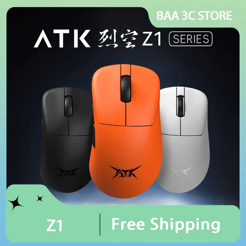 

ATK Blazing Sky Z1 Mouse Dual Mode 2.4g Wireless/Wired 8k Paw3950ultra Custom Light Weight Mouse FPS Gaming Mouse PC Accessories