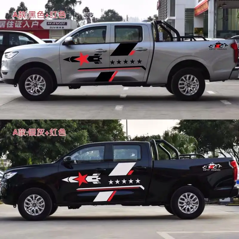 

Car decals Car decals 4X4 Vinyl body sides custom off-road film FOR Toyota Hilux Raptor F150 NAVARA D-MAX Mitsubishi L200