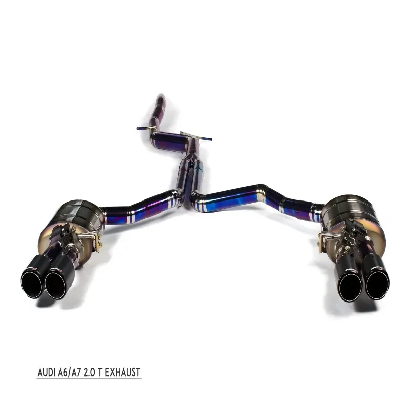 Titanium Alloy Exhaust System Catback For AUDI A6 A7 2.0T With Muffler Valves Exhaust Auto Tuning Performance Parts