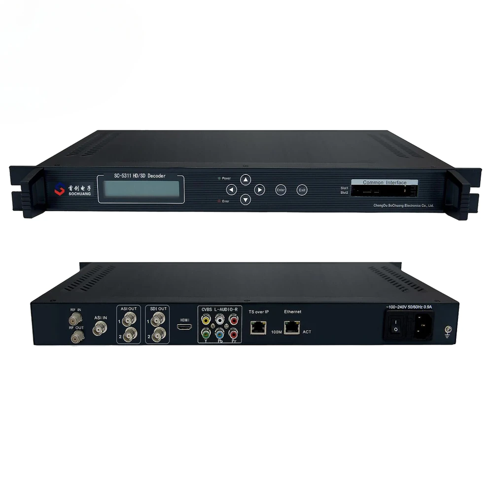 

Dvb-t2 Ci Decoder Ird / Dvb-t Dvb-t2 To Ip Gateway (RF/ASI/IP In,2*CI,AV+HDM I+SDI+IP/UDP/100mbps+ASI Out)