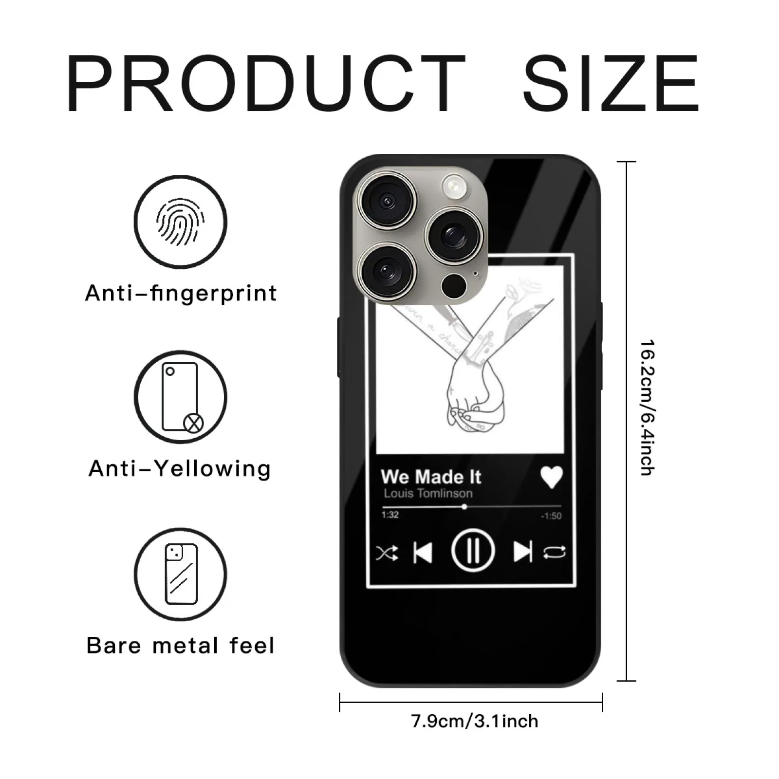 نحن جعلت ذلك سبوتيفي سونغ الزجاج المقسى جراب هاتف آيفون 16 15 14 13 12 11 برو ماكس زائد غطاءنا صنعنا ذلك سبوتيفي #6