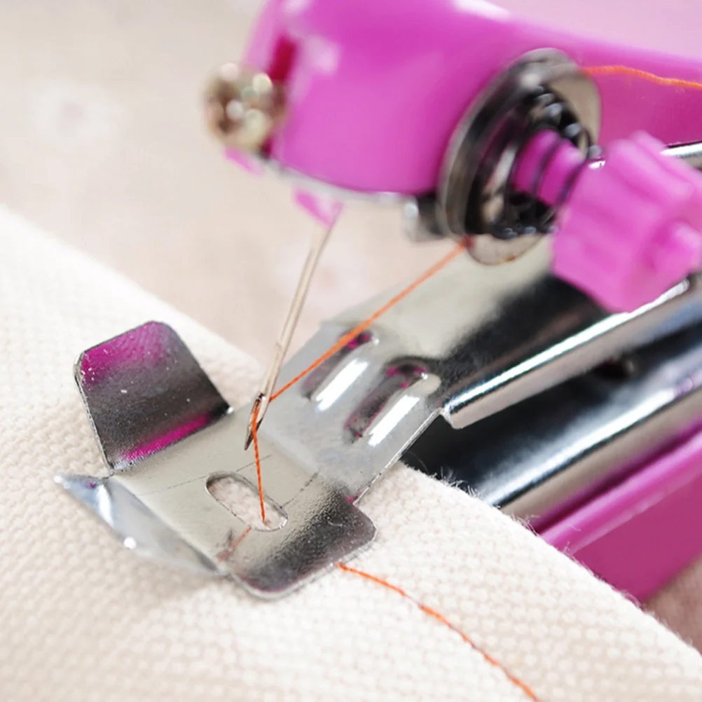 

4pcs Mini Sewing Machine H held Tool Portable Blue White Red Pink Practical DIY Home Kit Elastic Repair