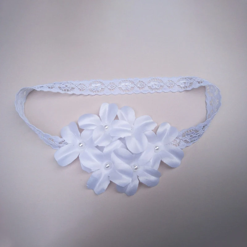 White Dorable Elastic Infant Headband - Gentle, Stylish Hair Accessory for Every Occasion, Perfect for Newborns & Toddlers