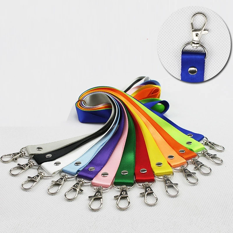 

50Pcs Neck Strap Lanyards Keychain Badge Holder ID Card Pass Hang Rope Lariat Key Ring Accessories Gifts