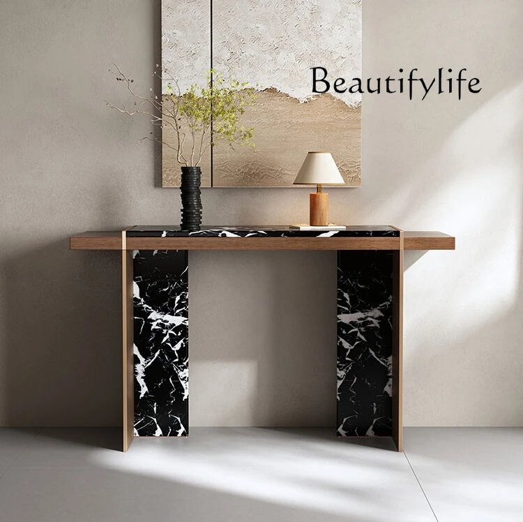 

Italian retro entrance table light luxury high-end entrance table villa home storage table corridor decoration