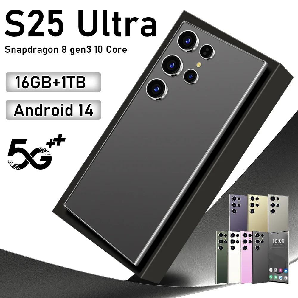 

2025 New Hot S25 Ultra Original Intelligent 5g Dual Card Dual Standby Android 14 System 8000mah Battery Global Version 22GB 2TB