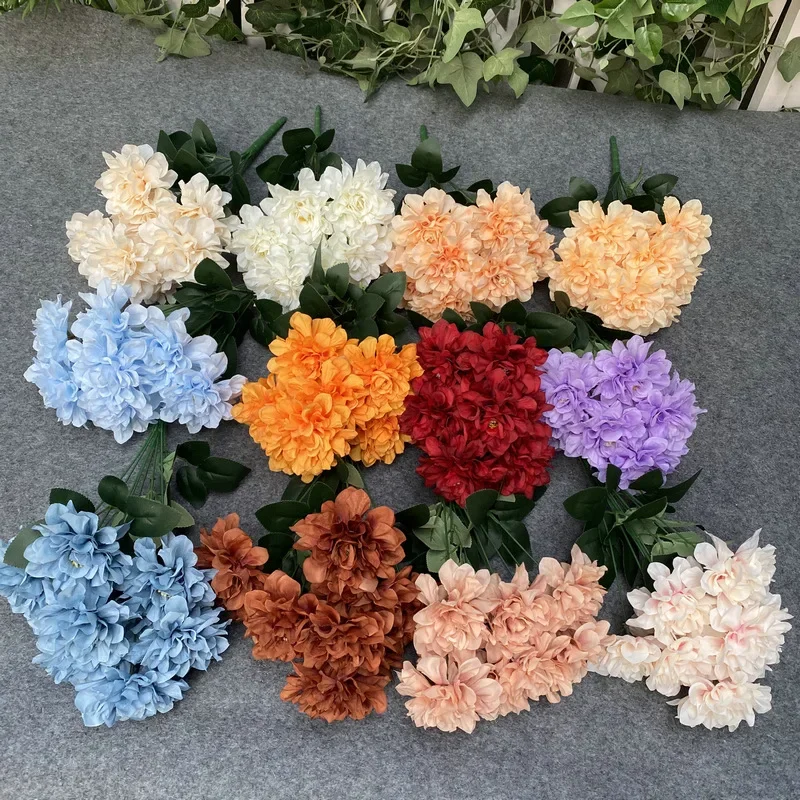 9-Kopf Naixianger Nr. 2 trockene Blume künstlicher Blumenstrauß nach Hause Wohnzimmer Dekoration Seide Blume Hochzeit gefälschte Blume