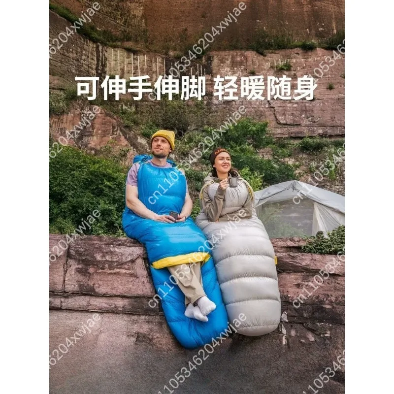 Lightweight Goose Down Sleeping Bag Mummy 0℃-5℃ 3 Season Camping Hiking Travel Compact
