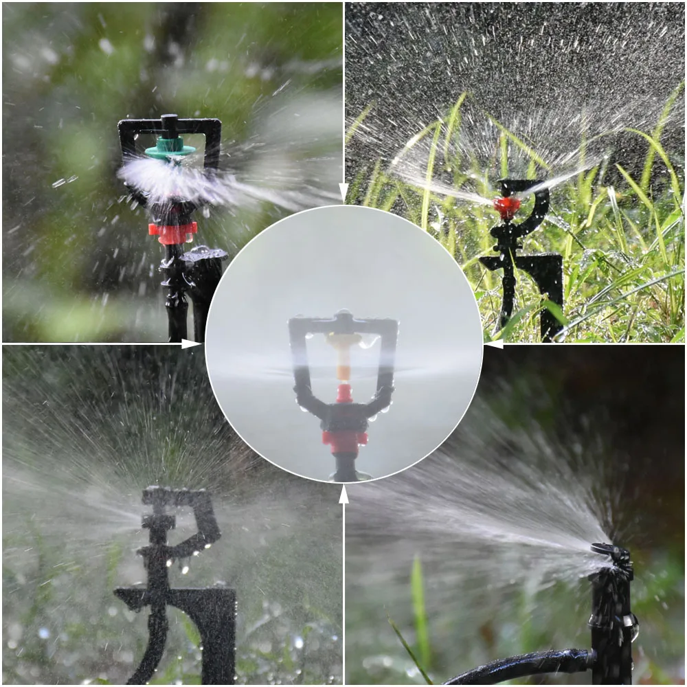 100pcs Greenhouse Micro Irrigation Sprinkler 180 360 Degrees Mist Nozzle 1/4