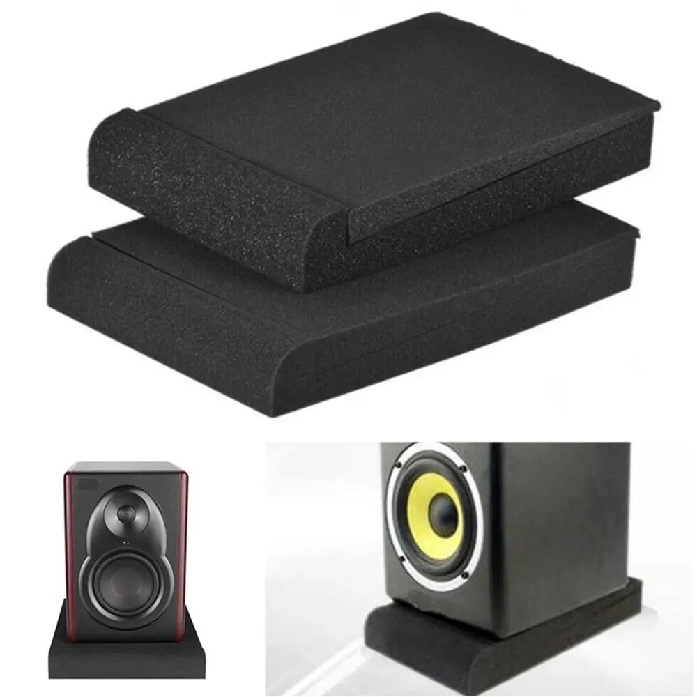 1 Set Studio Monitor Speaker Acoustic Foam Isolator Pads Anti-shock Anti-skid Sponge Desktop Speakers Isolation Panels 33x27x4cm