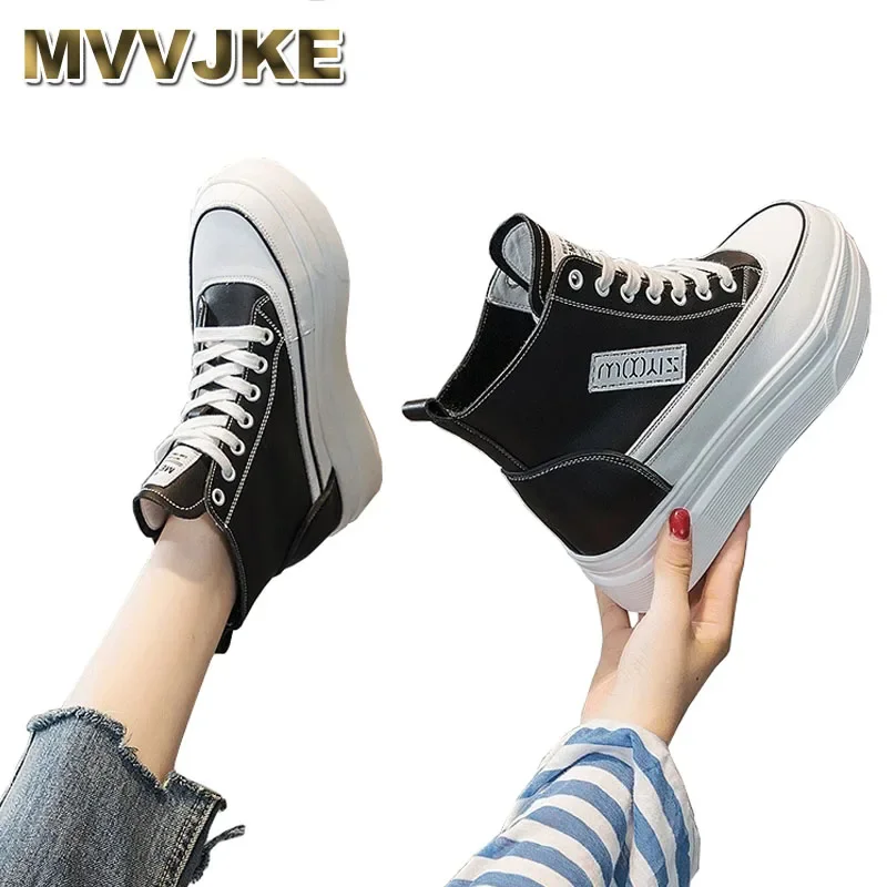 

Genuine Leather Women Ankle Boots Platform Wedge Sneakers Boots Spring Autumn Summer Boots Shoes for Women Booties