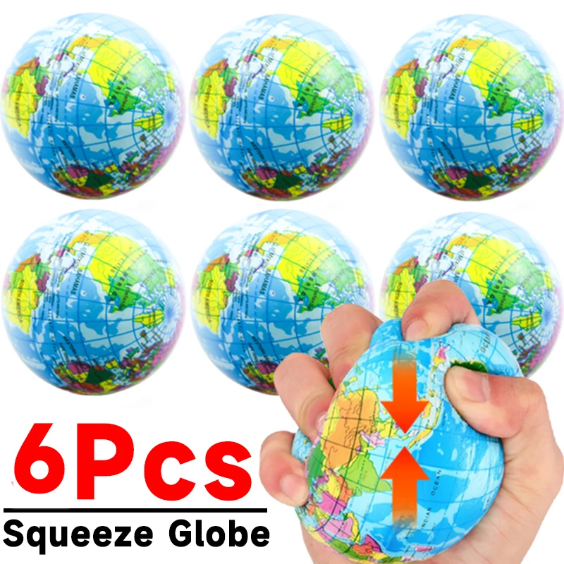 earth squeeze bolas para criancas globo de espuma macia stress relief squeeze toy mini mao exercicio de pulso brinquedos esponja presentes criativos pcs 01