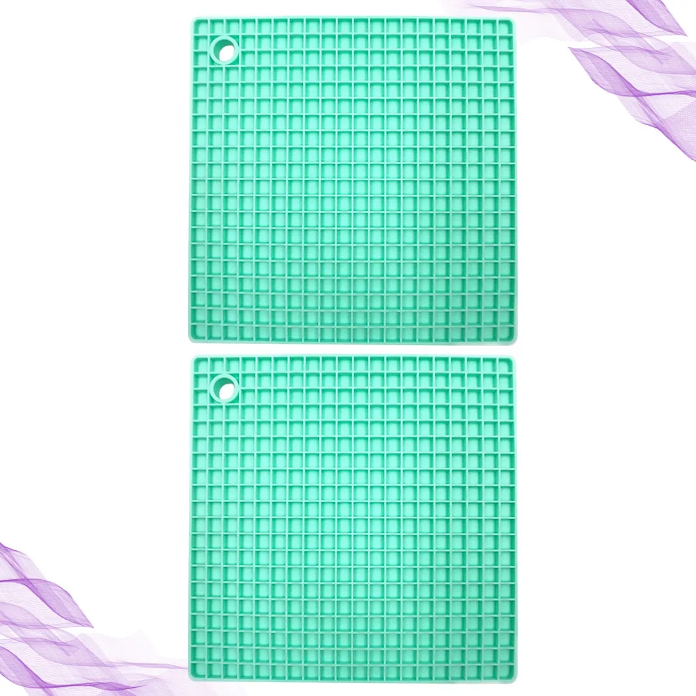 

2 Pcs Insulation Pads Silicone Placemat Heat Table Placemats Household Home Coasters