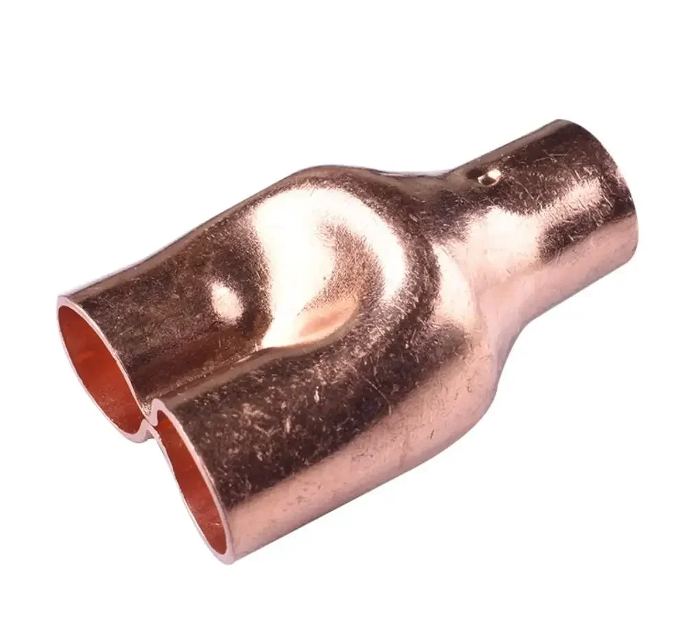 

1/4" 3/8" 1/2" 8 16 19 22 25 28.6 -42mm ID Equal Reducer Y-Shaped 3 Way Splitter Copper End Feed Solder Fitting Air Conditioner