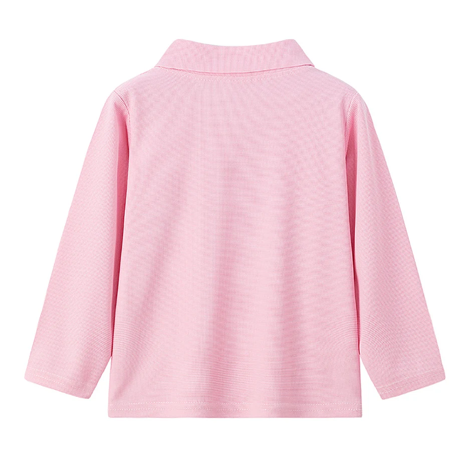 Herbstliches Kinder-Poloshirt mit einfarbigem Revers und langen Ärmeln, lässiges Joker-Shirt für Jungen und Mädchen, hübsches Kleid für Bruder und Schwester – Detail 9