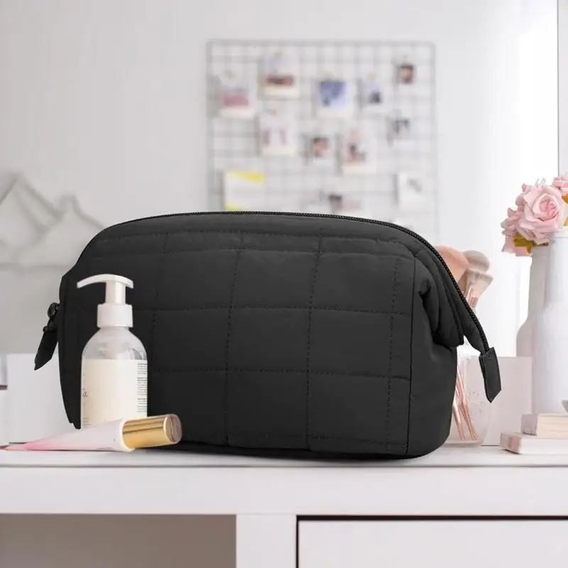 Expandable Travel Makeup Bag Multi Compartment Cosmetic Brush Toiletry Storage Organizer Case