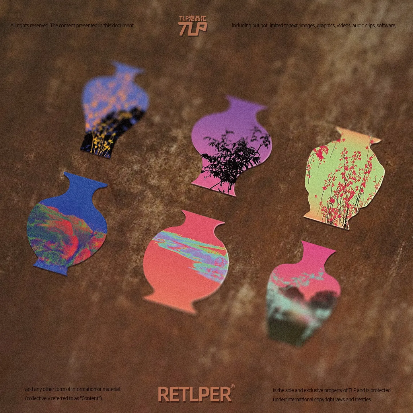 

Retlper Reflective Car Sticker Original Exquisite Vase Chinese Painting Style New Chinese Waterproof Flat Stickers for Car/Moto