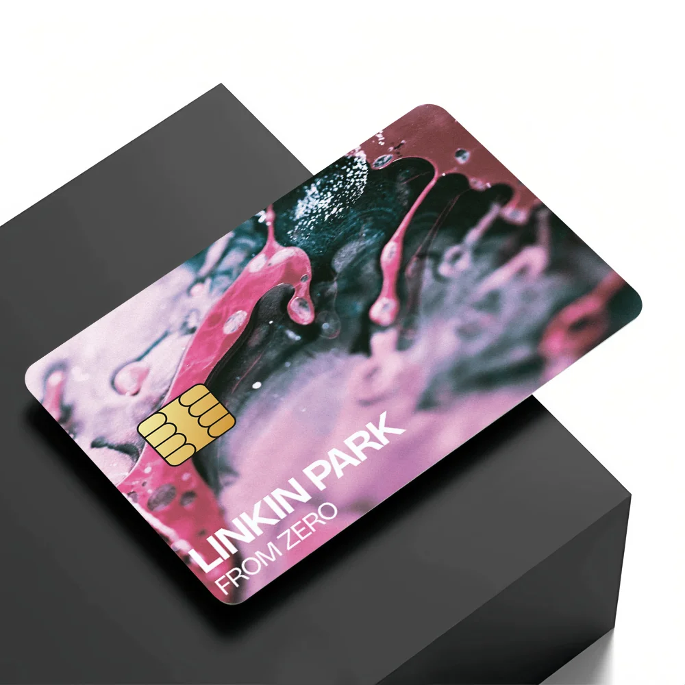 ملصق بطاقات L-Linkin P-Park مزخرف صغير مقاوم للماء مكون من 4 قطع مضاد للخدش