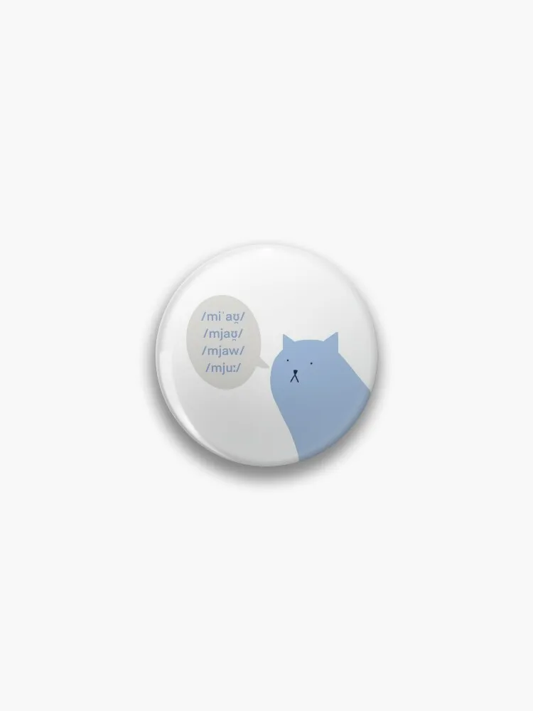 Linguistics cat meowing Pin Buttons Brooches Pin Jewelry Accessory Customize Brooch Fashion Lapel Badges