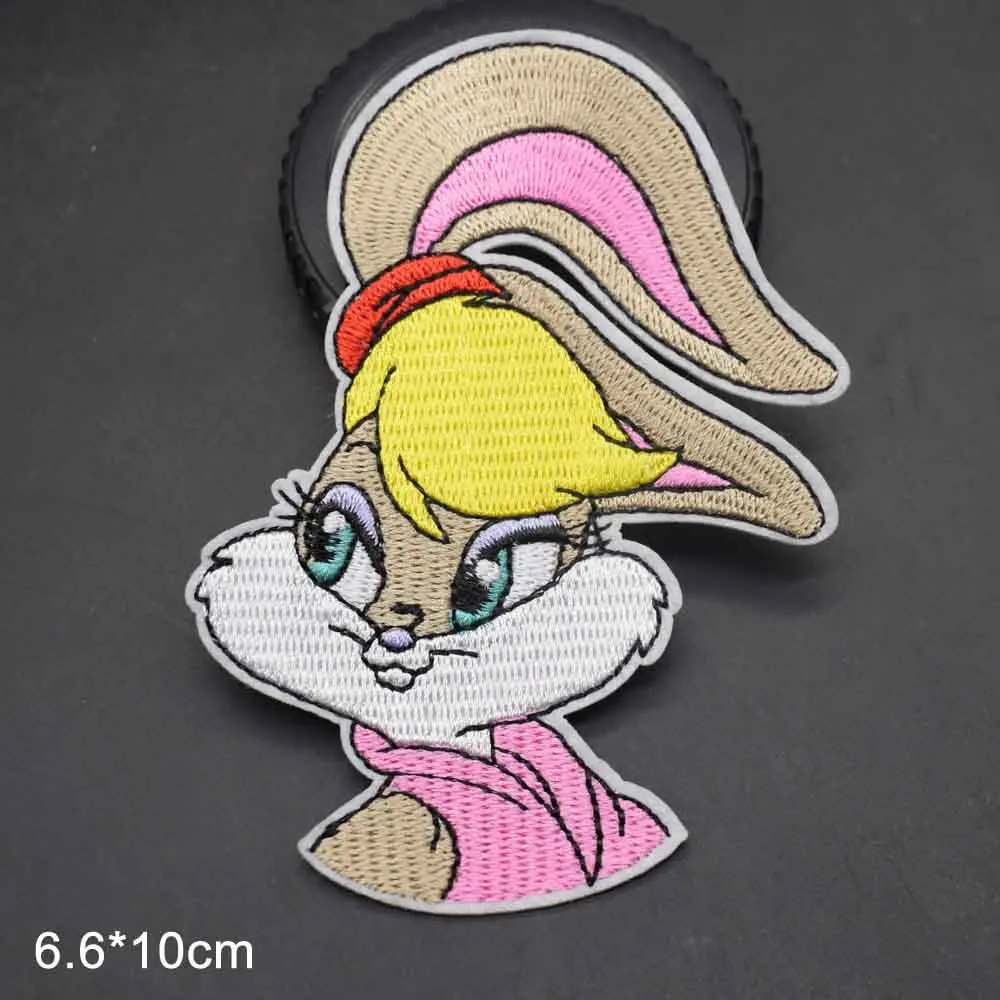 Lovely Pink Squirrel Animal Rabbit Animal Iron On Embroidered Clothes Patch For Clothing Stickers Garment Apparel Accessories