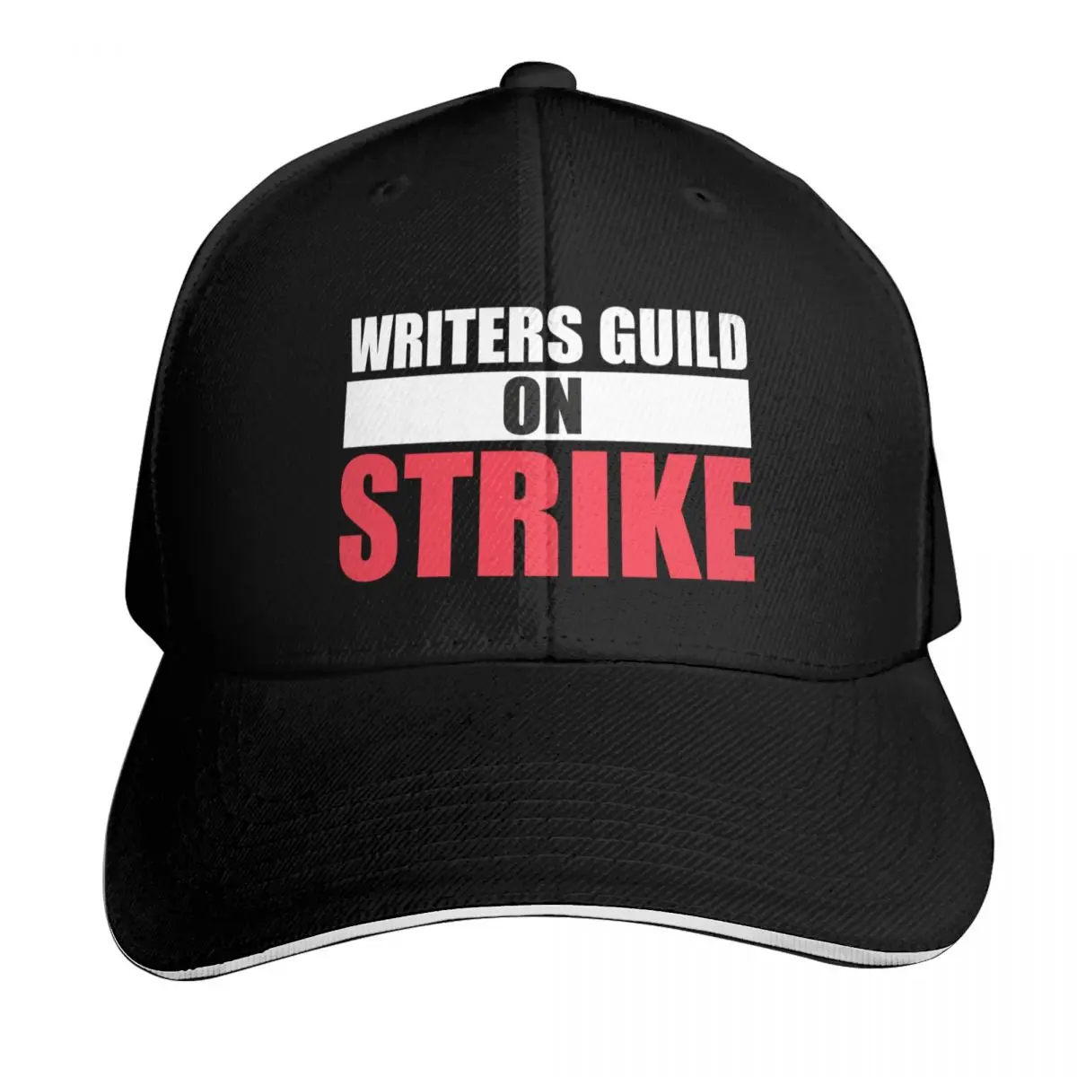 Writers On Strike WGA Strike Anti Ai Baseball Cap Quick Dry Performance Cotton Twill Breathable Contrast Two Tone Brim