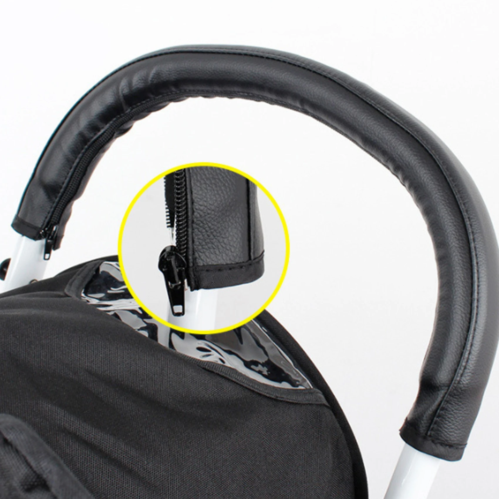 عربة طفل الجلود مقبض يغطي عربة مسند الذراع واقية عربة طفل سستة حامي غطاء يدفع باليدين اكسسوارات جديد