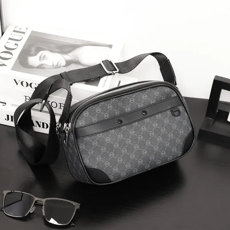 2025 nouveau sac à bandoulière hommes lettre imprimé sac à bandoulière cartables Design de mode sacs à bandoulière de luxe en cuir PU sacs à main à bandoulière