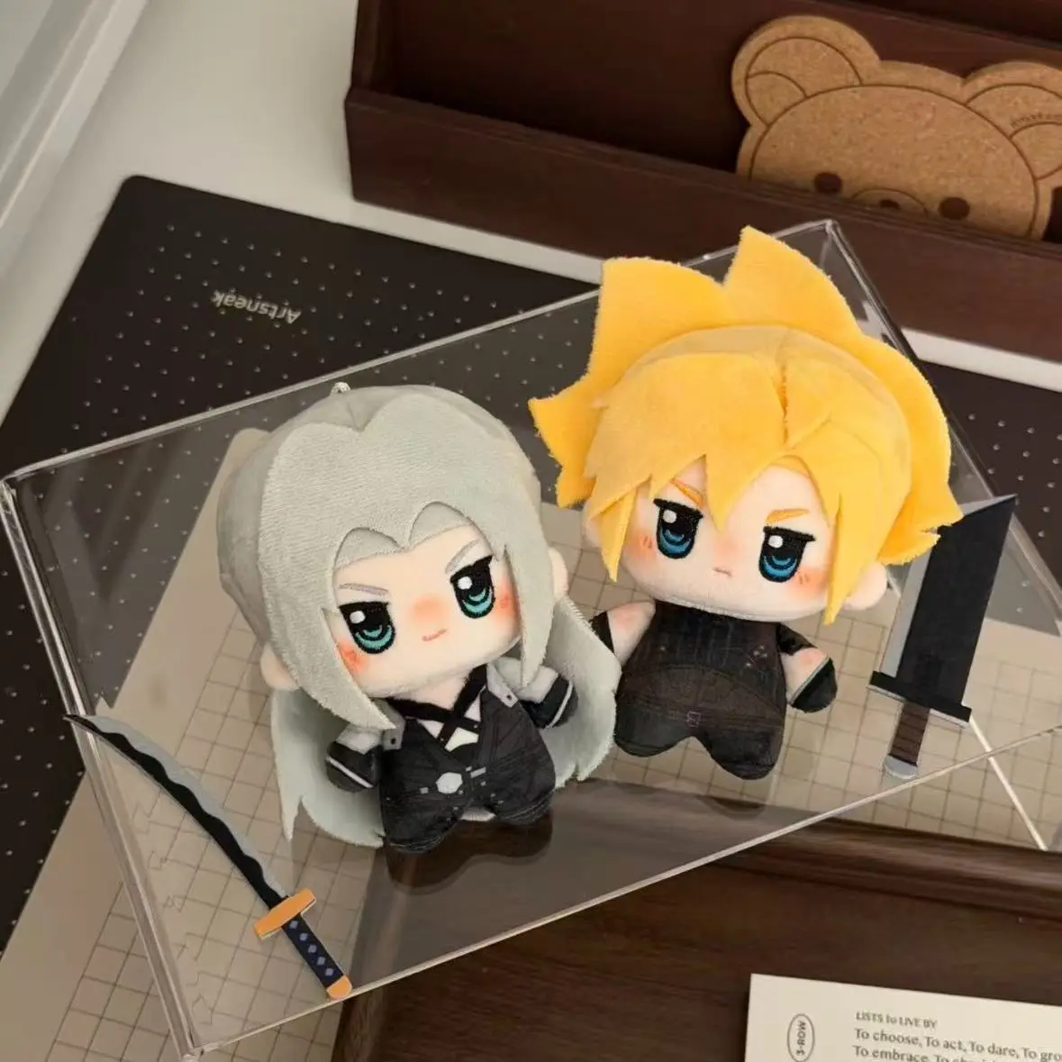 

10cm Anime Sephiroth Plushie Doll Cloud Strife Stuffed Doll Toys Plush Pendant Keychain Doll Birthday Xmas Gifts