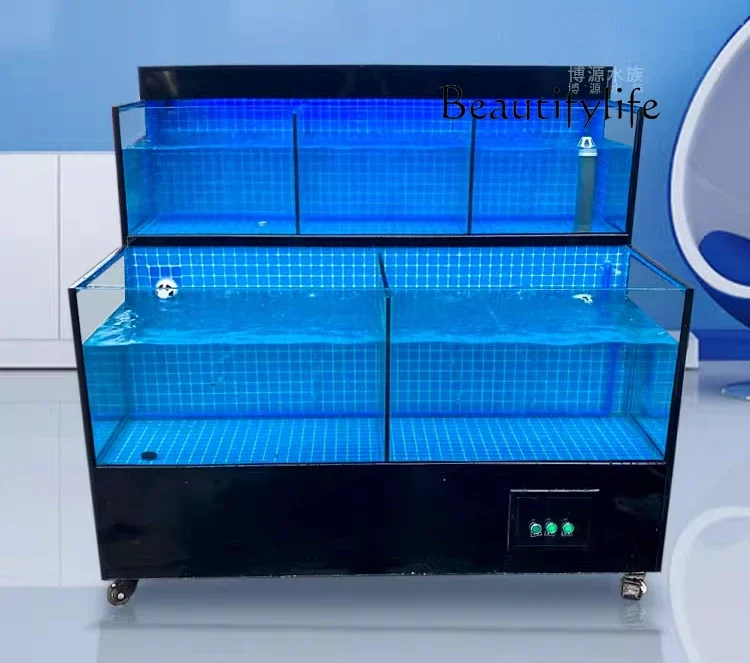 O Seafood Tank Fish Tank Hotel Supermarket Hotel Special Refrigeration Integrated Seafood Fish Tank Constant Temperature Shellfi