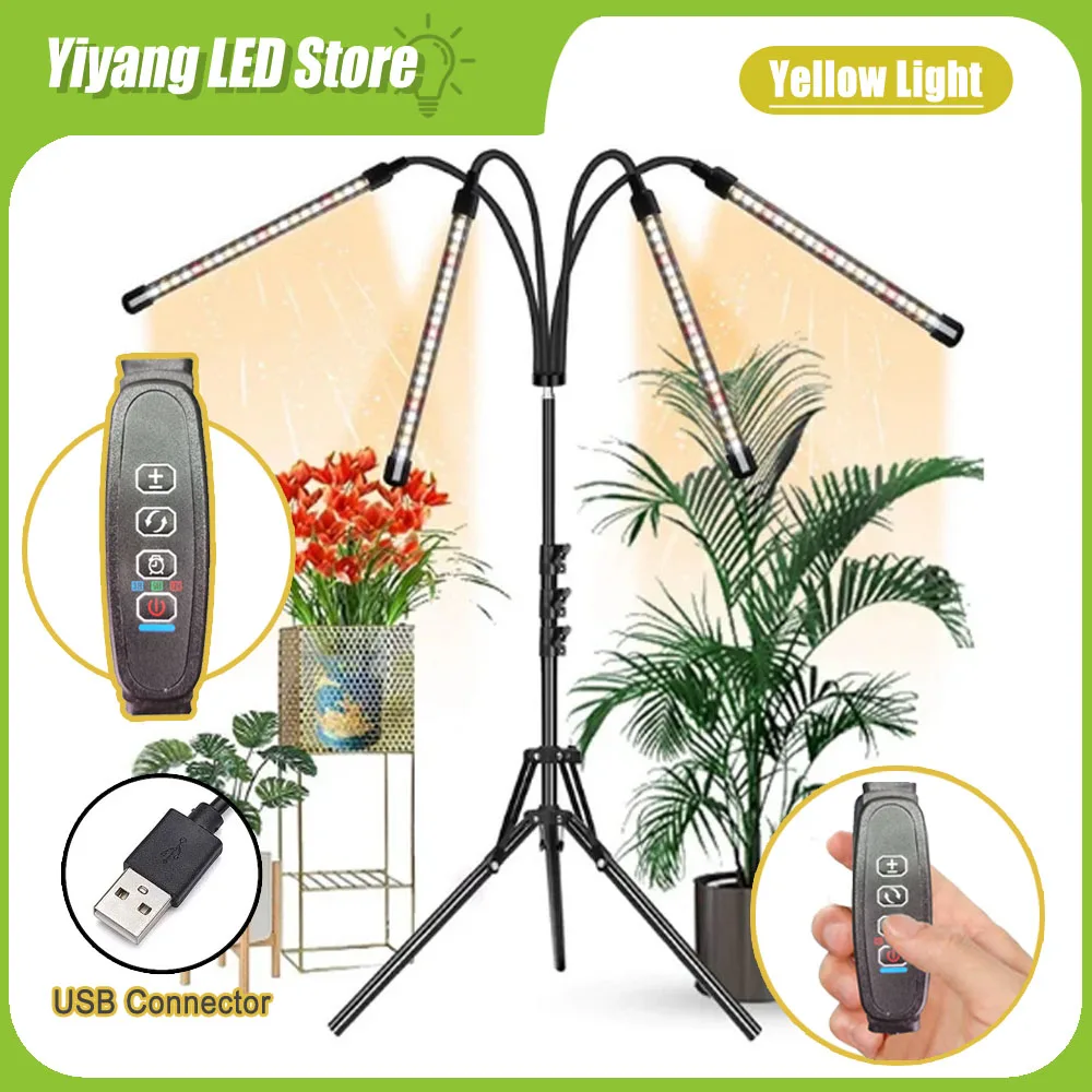 lampada phyto de espectro completo para plantas de interior luzes led com temporizador fitolamp para mudas tenda flor 5v usb 01