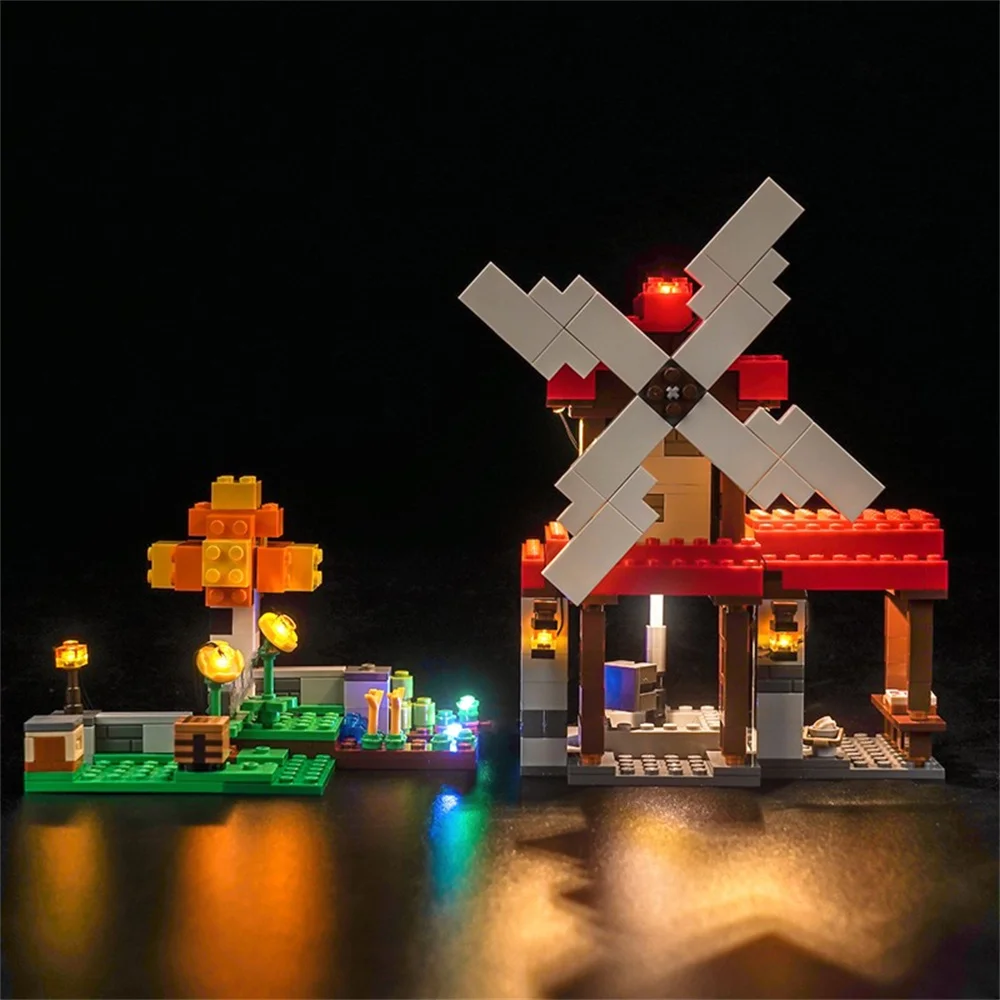 Lighting Set For 21262 Minecraft Game The Windmill Farm Not Include Building Blocks (Only Led Light Kit)