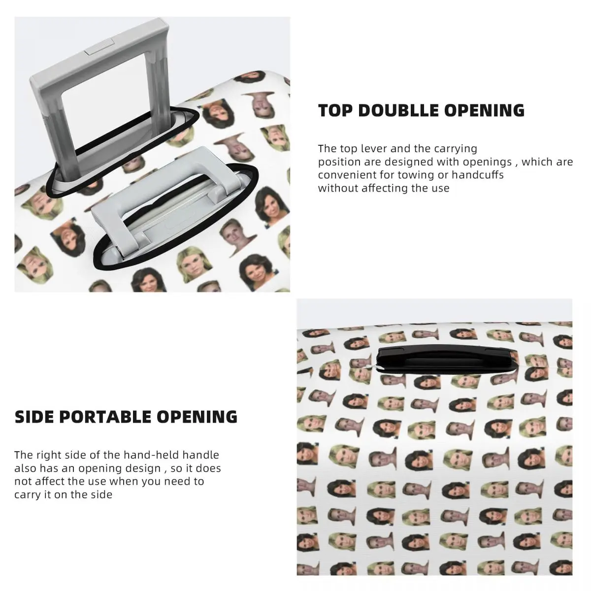 غطاء حقيبة Mugshot لربات البيوت في مدينة نيويورك، أغطية حماية مرنة لأمتعة السفر مقاس 18-32 بوصة