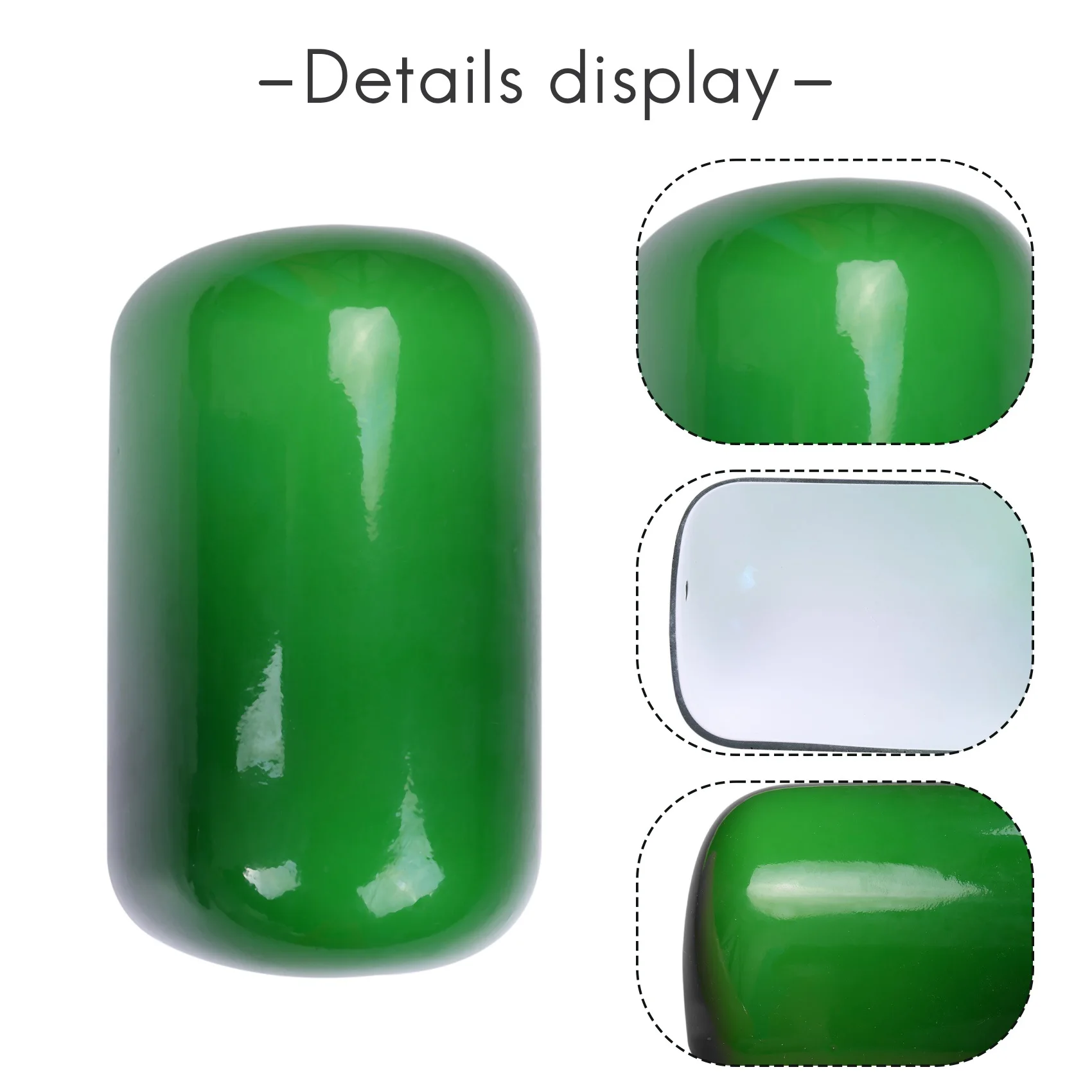 Le nouveau couvercle de lampe de bannière en verre de couleur verte/abat-jour de banquier