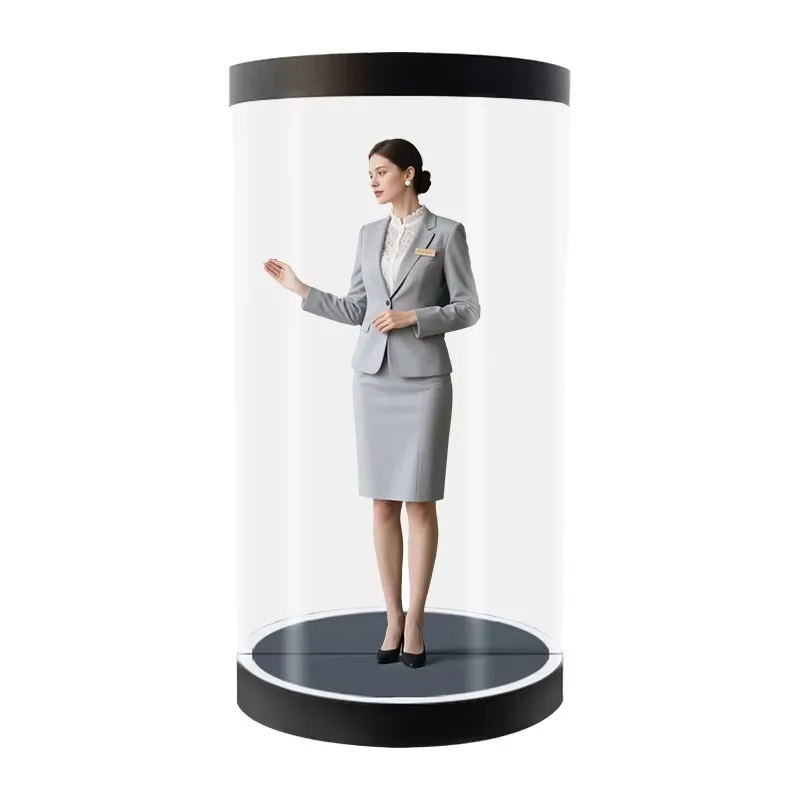 

[Hot Sale] 3D Holographic AI Interactive Cylinder Display 500cd Brightness 178/360 Viewing Angle Indoor LCD Screen