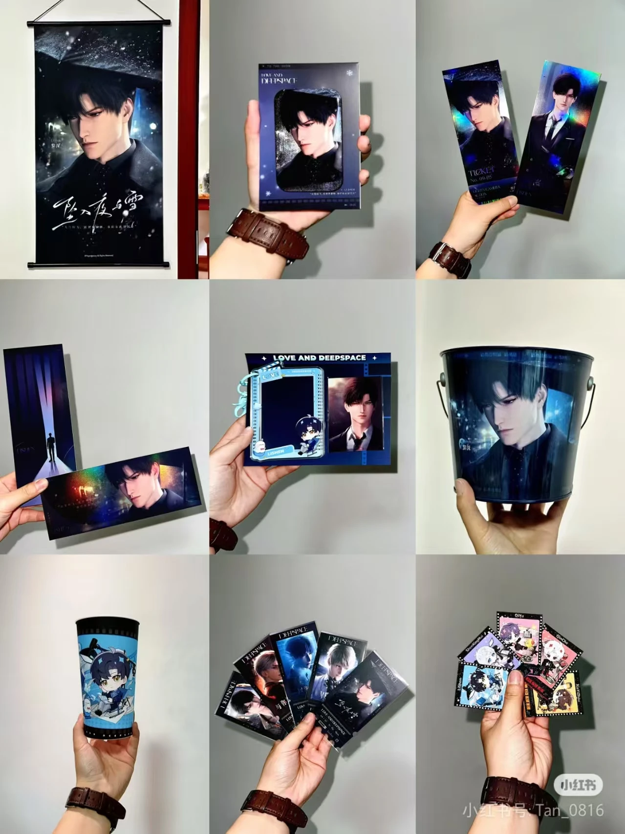 

In Stock Official Collab Love and Deepspace X WANDA FILM Zayne Popcorn Bucket Plastic Cup Acrylic Pendant Badge Laser Ticket