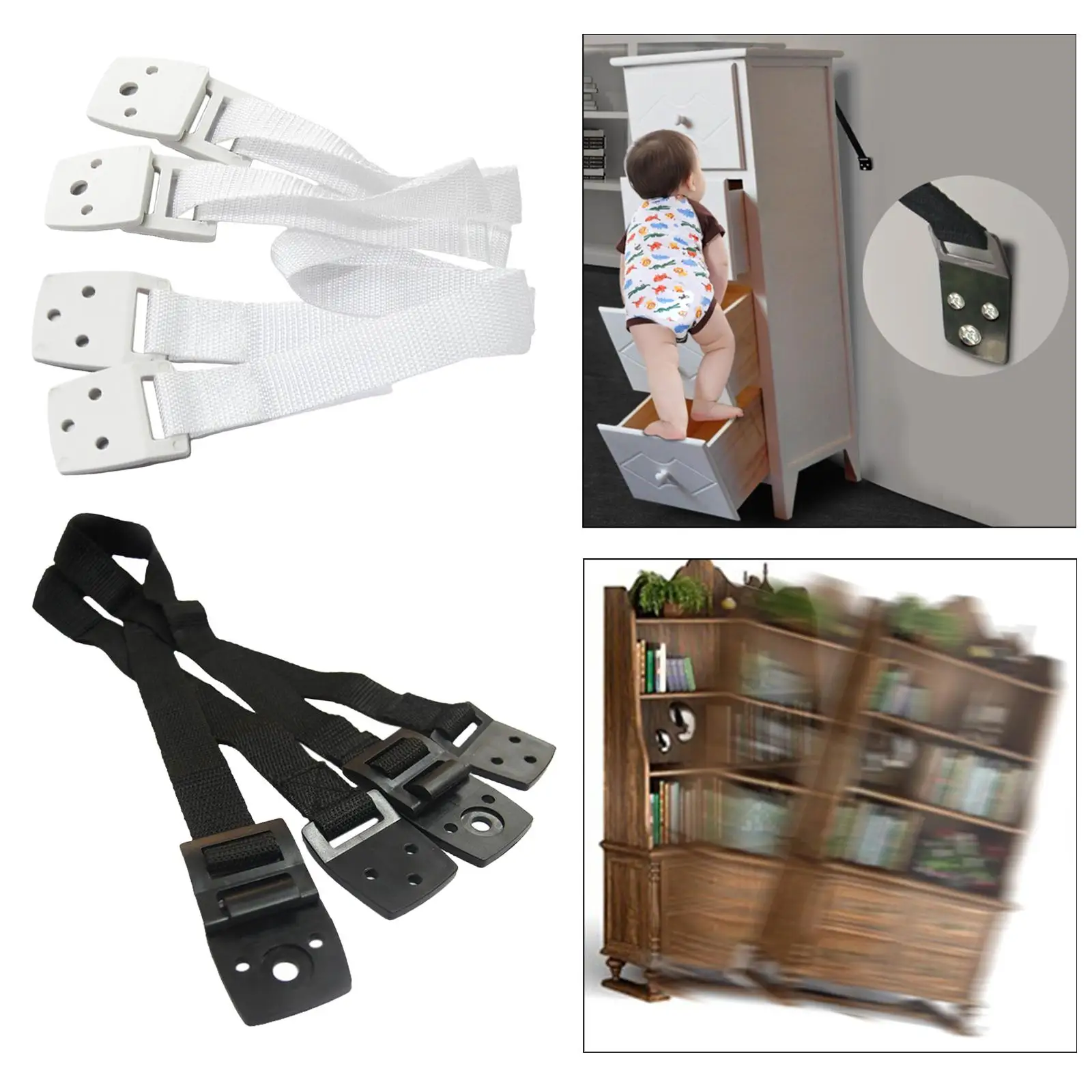 

TV Anti Tip Straps, Stand Non Tipping Safety Strap, for Cabinets