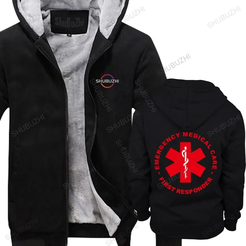 warm coat mens winter Tops Emergency Medical Care First Responder fashion thick hoody men cotton tops euro size boys gifts