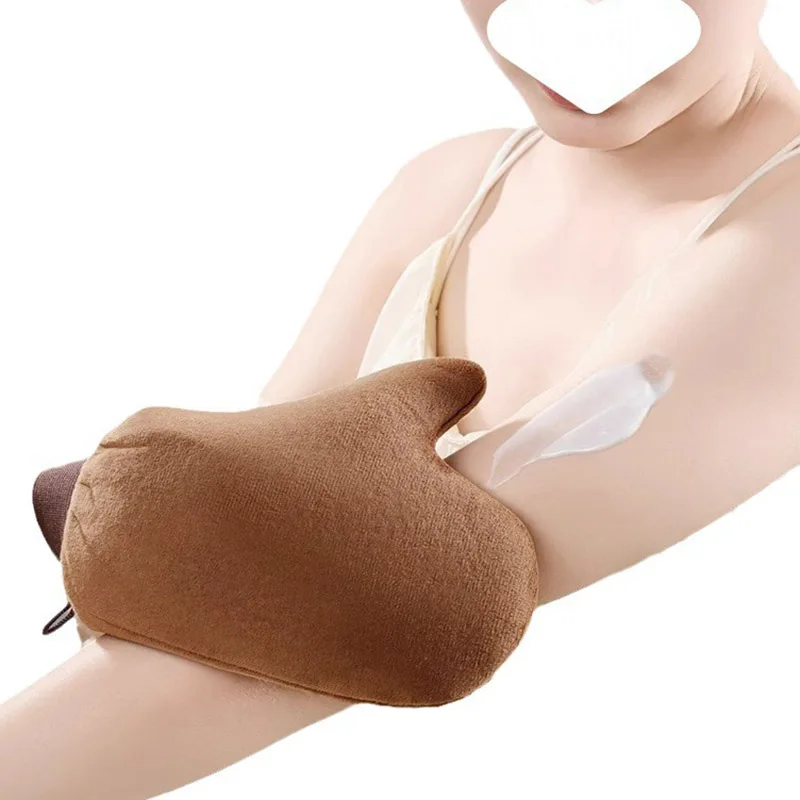 Nuevo Guante Aplicador de Autobronceador Corporal Reutilizable, Guantes para Bronceado, Crema, Loción, Mousse, Guante de Limpieza Corporal, Guante para Autobronceador con Dedos