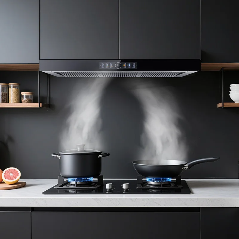 

Т-образная настенная вытяжка Умная кухонная вытяжка для домашнего использования, предназначенная для кухонных вытяжек для дымохода.