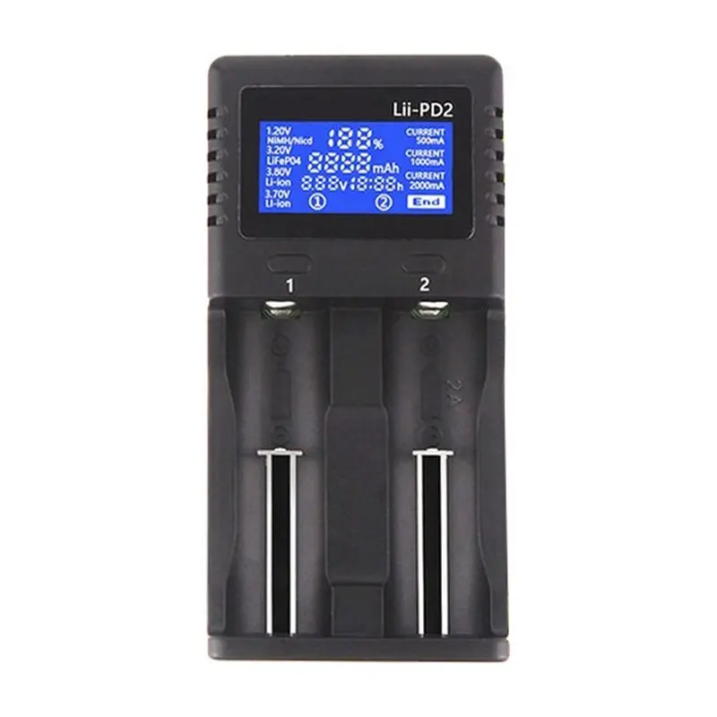 B48A Lii-PD2 Li- Battery For 18650/18500/16340/26650/21700/20700/18350/CR123A 3.7V 1.2V Battery